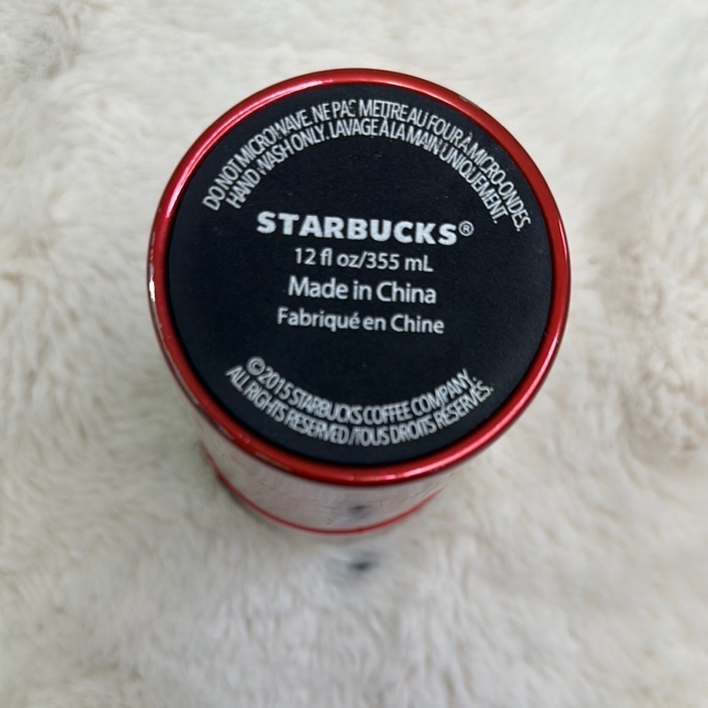 Starbucks Red Tumbler with White Lid - Picture 3 of 7